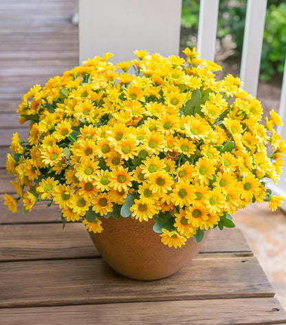 Sunflowers Artificial Flowers, 10 Bunches Fake Sunflower Artificial Flowers for Outdoors Spring Summer Decoration Look Real UV Resistant Fake Flowers for Home Porch Garden Wedding Party Office Indoor