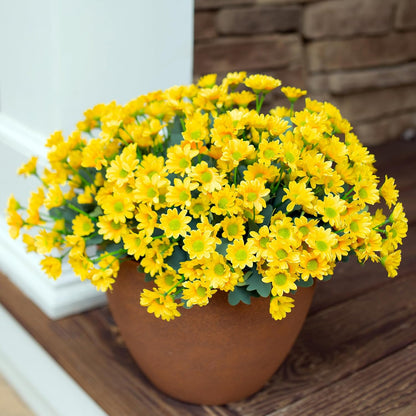 Sunflowers Artificial Flowers, 10 Bunches Fake Sunflower Artificial Flowers for Outdoors Spring Summer Decoration Look Real UV Resistant Fake Flowers for Home Porch Garden Wedding Party Office Indoor