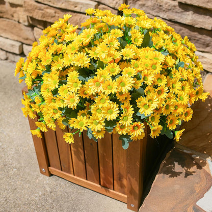 Sunflowers Artificial Flowers, 10 Bunches Fake Sunflower Artificial Flowers for Outdoors Spring Summer Decoration Look Real UV Resistant Fake Flowers for Home Porch Garden Wedding Party Office Indoor