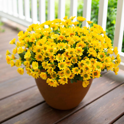 Sunflowers Artificial Flowers, 10 Bunches Fake Sunflower Artificial Flowers for Outdoors Spring Summer Decoration Look Real UV Resistant Fake Flowers for Home Porch Garden Wedding Party Office Indoor