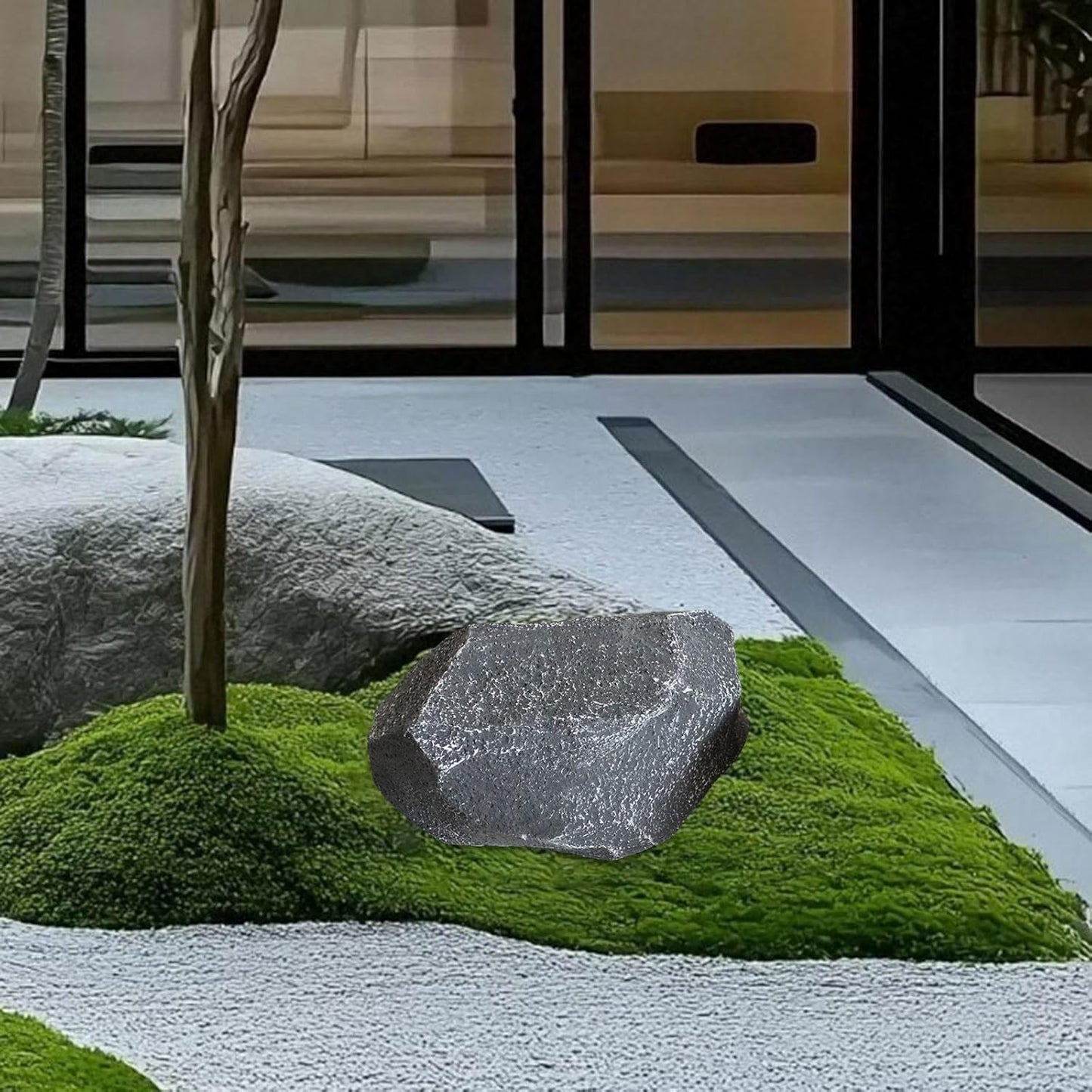 Artificial Landscape Rock, Lightweight Foam Faux Stone, 11.81x8.66x7.48 in, for Garden Decor, Aquarium, and Reptile Hide