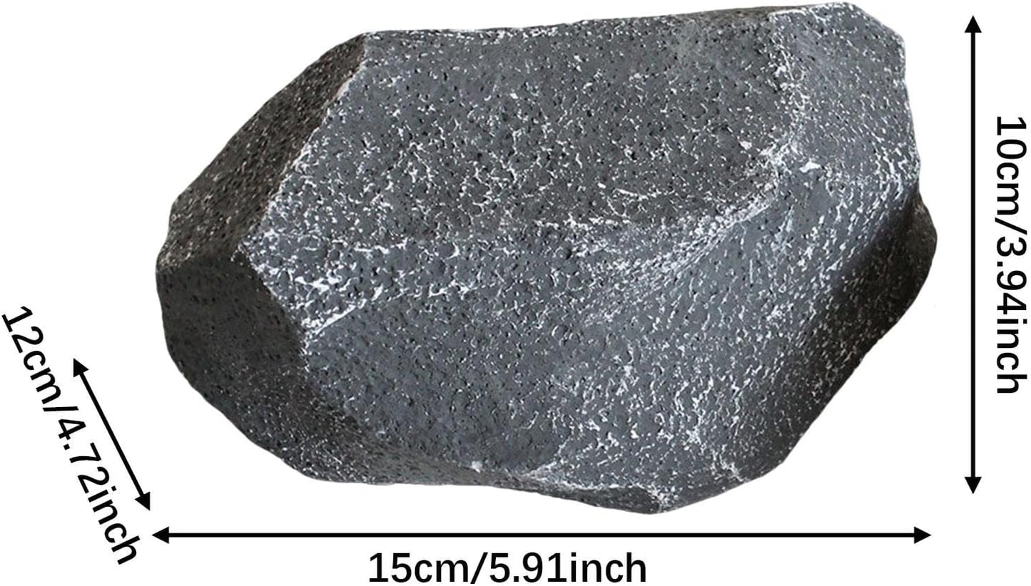 Artificial Landscape Rock, Lightweight Foam Faux Stone, 11.81x8.66x7.48 in, for Garden Decor, Aquarium, and Reptile Hide