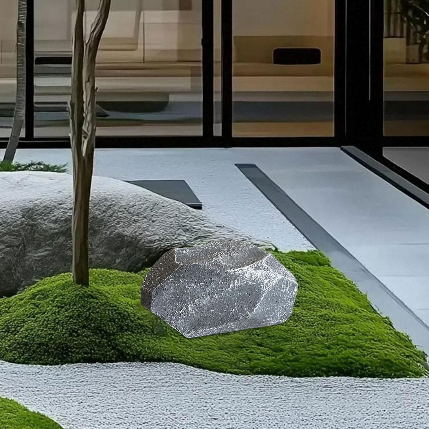 Artificial Landscape Rock, Lightweight Foam Faux Stone, 11.81x8.66x7.48 in, for Garden Decor, Aquarium, and Reptile Hide