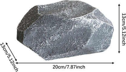 Artificial Landscape Rock, Lightweight Foam Faux Stone, 11.81x8.66x7.48 in, for Garden Decor, Aquarium, and Reptile Hide