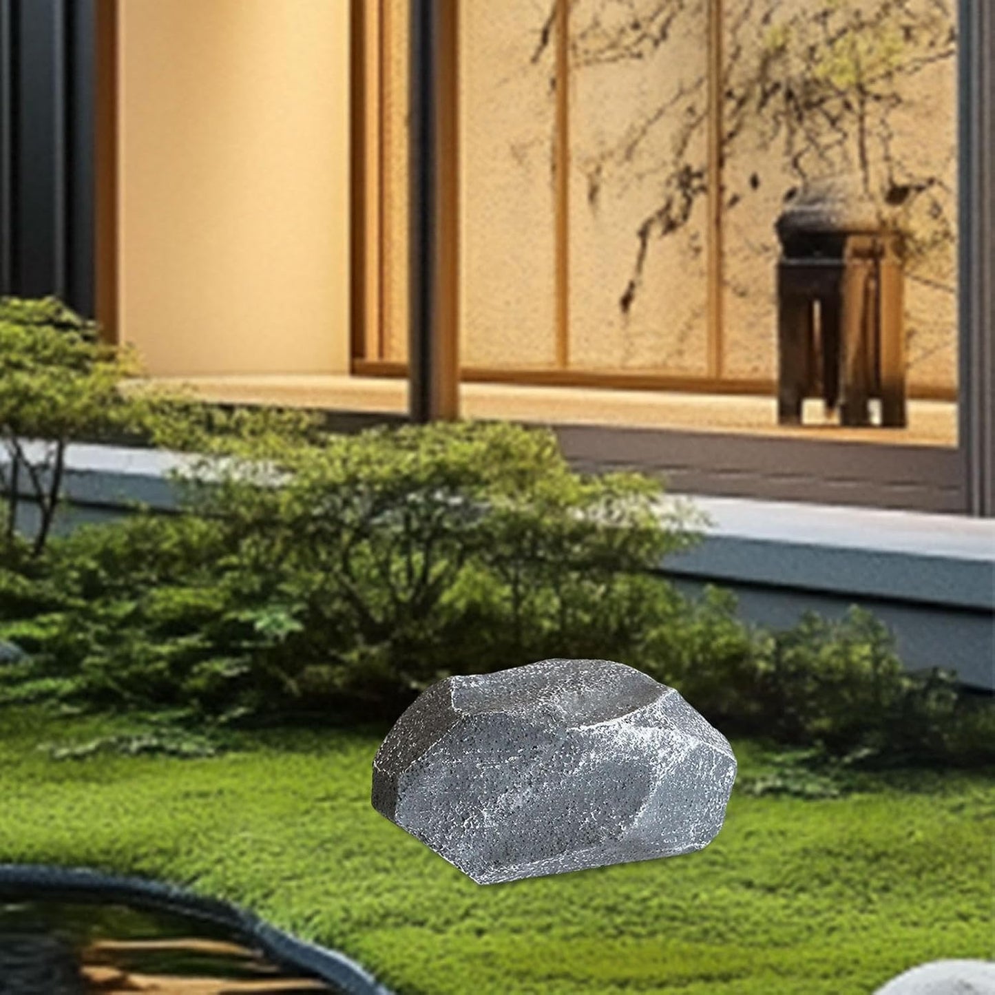 Artificial Landscape Rock, Lightweight Foam Faux Stone, 11.81x8.66x7.48 in, for Garden Decor, Aquarium, and Reptile Hide