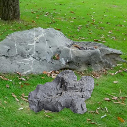Artificial Landscape Rock, Lightweight Foam Faux Stone, 11.81x8.66x7.48 in, for Garden Decor, Aquarium, and Reptile Hide