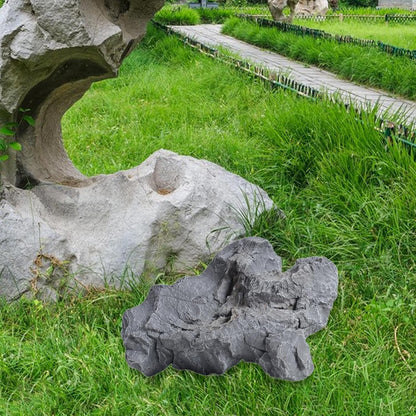 Artificial Landscape Rock, Lightweight Foam Faux Stone, 11.81x8.66x7.48 in, for Garden Decor, Aquarium, and Reptile Hide