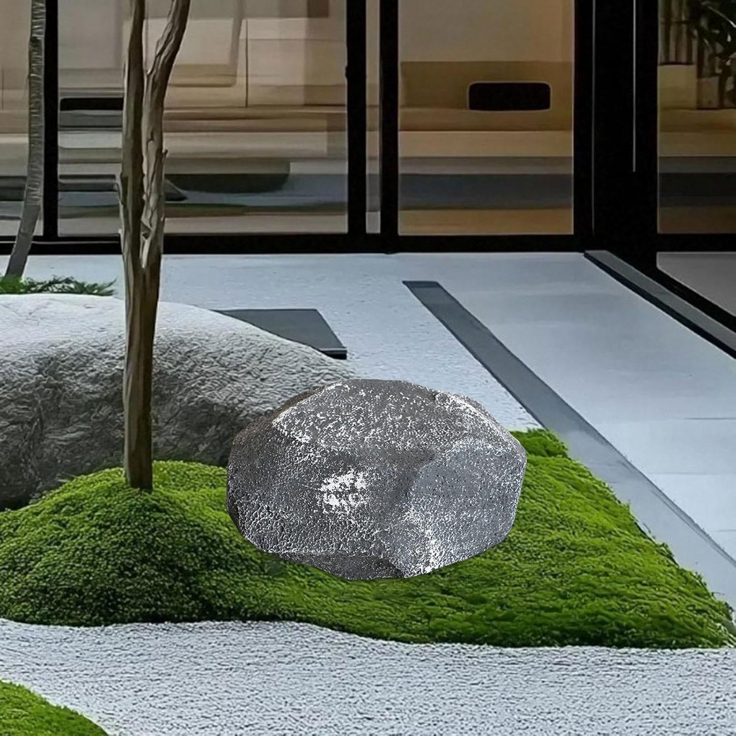 Artificial Landscape Rock, Lightweight Foam Faux Stone, 11.81x8.66x7.48 in, for Garden Decor, Aquarium, and Reptile Hide