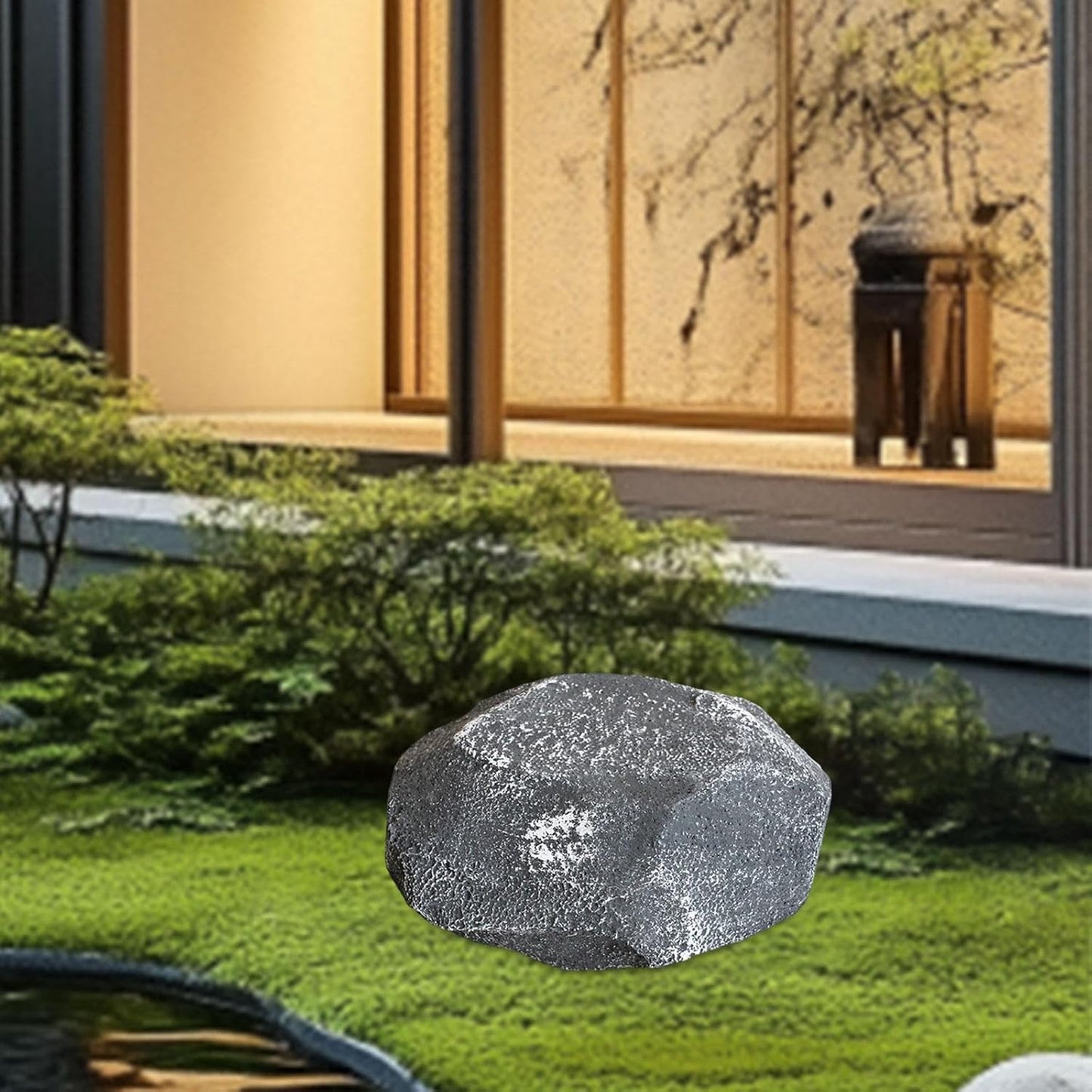 Artificial Landscape Rock, Lightweight Foam Faux Stone, 11.81x8.66x7.48 in, for Garden Decor, Aquarium, and Reptile Hide