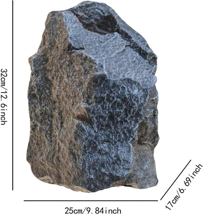 Artificial Landscape Rock, Lightweight Foam Faux Stone, 11.81x8.66x7.48 in, for Garden Decor, Aquarium, and Reptile Hide