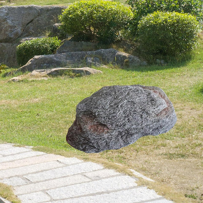Artificial Landscape Rock, Lightweight Foam Faux Stone, 11.81x8.66x7.48 in, for Garden Decor, Aquarium, and Reptile Hide