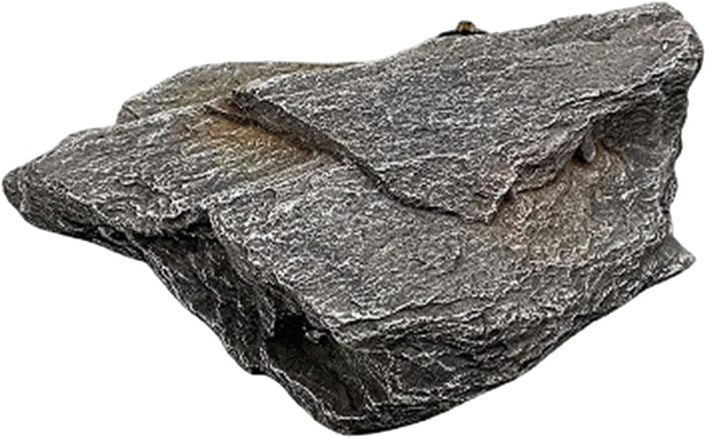 Artificial Landscape Rock, Lightweight Foam Faux Stone, 11.81x8.66x7.48 in, for Garden Decor, Aquarium, and Reptile Hide