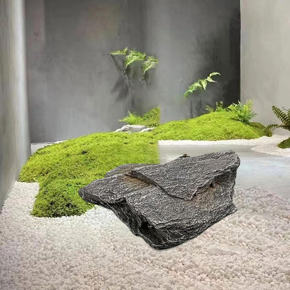 Artificial Landscape Rock, Lightweight Foam Faux Stone, 11.81x8.66x7.48 in, for Garden Decor, Aquarium, and Reptile Hide