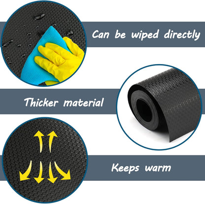 Bearded Dragon Tank Accessories, Reptile Terrarium Carpet Substrate for Leopard Gecko, Lizard, Iguana, Snake, Tortoise, Non-Adhesive Reptile Habitat Bedding(Black 79inch)