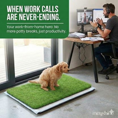 Fake Grass for Dogs, Artificial Turf Grass Indoor Outdoor, Mat for Dogs Soft Blades, Cesped Artificial for Patios, Dog Astro Turf for Balcony, Quick Clean, Easy Rinse Patio Rug, 29.5"x17"