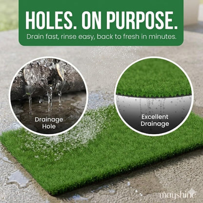 Fake Grass for Dogs, Artificial Turf Grass Indoor Outdoor, Mat for Dogs Soft Blades, Cesped Artificial for Patios, Dog Astro Turf for Balcony, Quick Clean, Easy Rinse Patio Rug, 29.5"x17"
