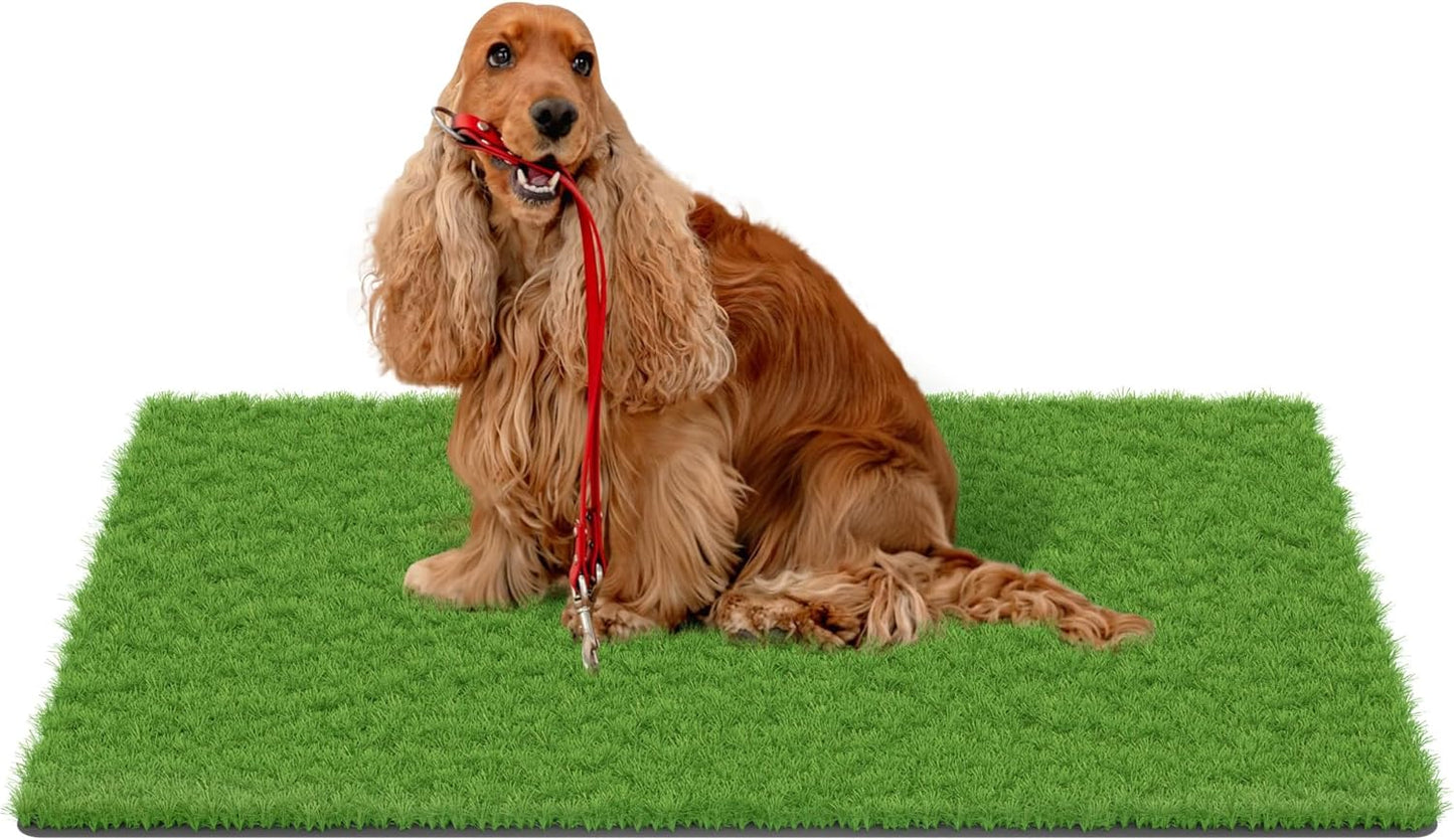 Fake Grass for Dogs, Artificial Turf Grass Indoor Outdoor, Mat for Dogs Soft Blades, Cesped Artificial for Patios, Dog Astro Turf for Balcony, Quick Clean, Easy Rinse Patio Rug, 29.5"x17"