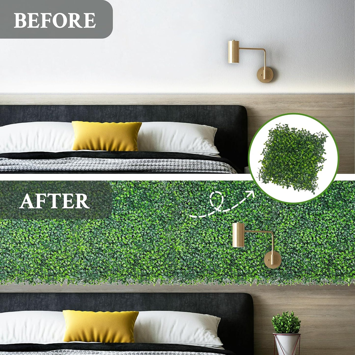 Artificial Ivy Privacy Fence Screen, 48"x120" (40 SQFT) 4-Layer Leaf | Faux Boxwood Greenery, Indoor Outdoor Patio Balcony Occlusion, Ivy Fence Covering Privacy, Garden Backyard Backdrop Decor