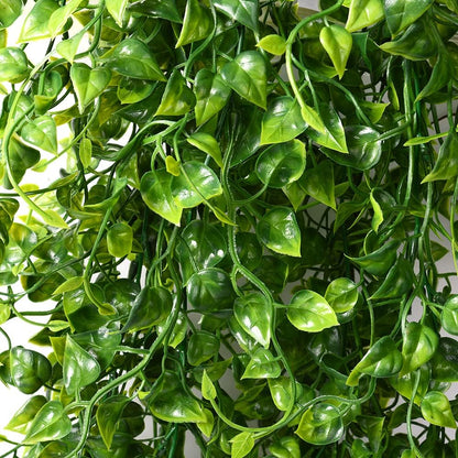 2pcs Artificial Hanging Plants 32-in Fake Hanging Plant Fake Ivy Vine Outdoor UV Resistant Plastic Plants (Ivy)