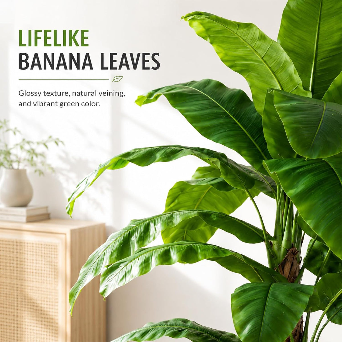 8.5ft Extra Tall Artificial Banana Tree, Fake Banana Leaf Plant with 26 Faux Banana Leaves, Perfect for Home Indoor Outdoor Patio Office Tropical Decor