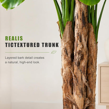 8.5ft Extra Tall Artificial Banana Tree, Fake Banana Leaf Plant with 26 Faux Banana Leaves, Perfect for Home Indoor Outdoor Patio Office Tropical Decor