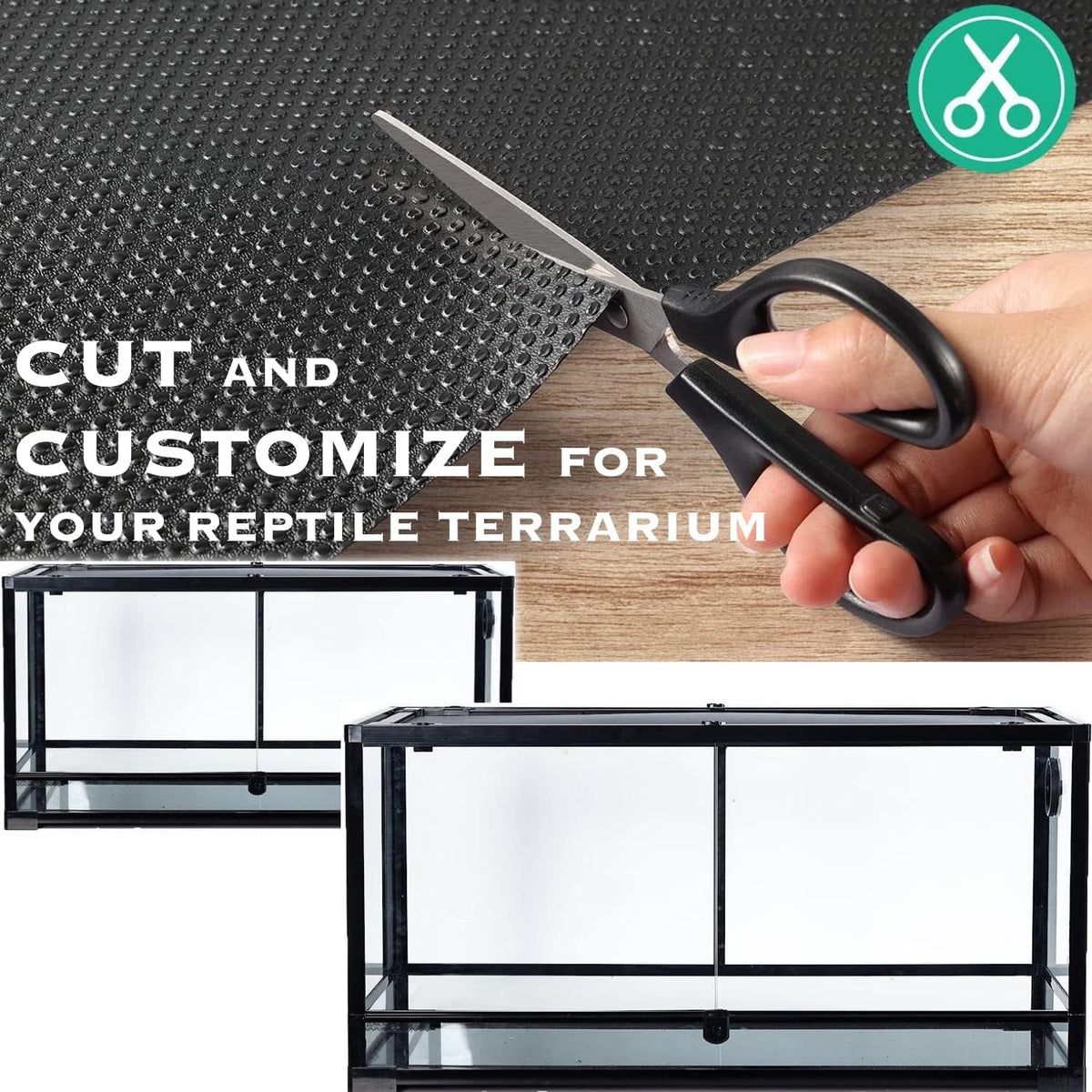 Reptile Substrate Mat Carpet Bedding, Bearded Dragon Substrate, Reptile Tank Terrarium Liner for Leopard Gecko Lizard Bearded Dragon Tank Accessories
