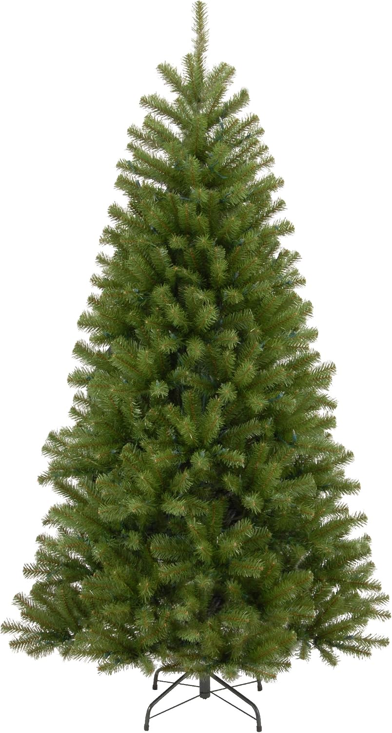 7.5ft Unlit North Valley Spruce Christmas Tree | 1,346 Tips, Includes Stand, Artificial, Green