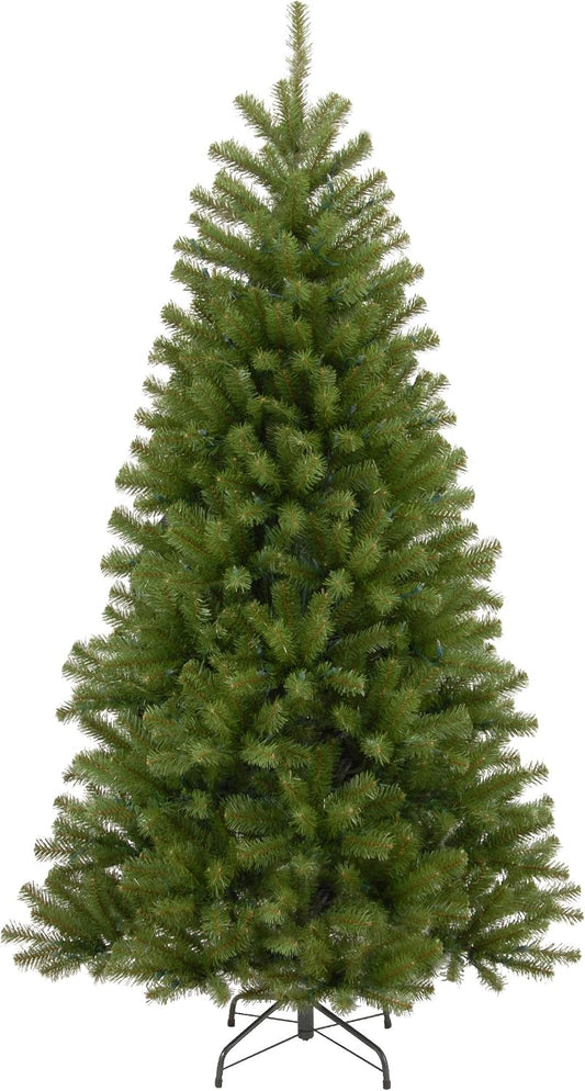 7.5ft Unlit North Valley Spruce Christmas Tree | 1,346 Tips, Includes Stand, Artificial, Green
