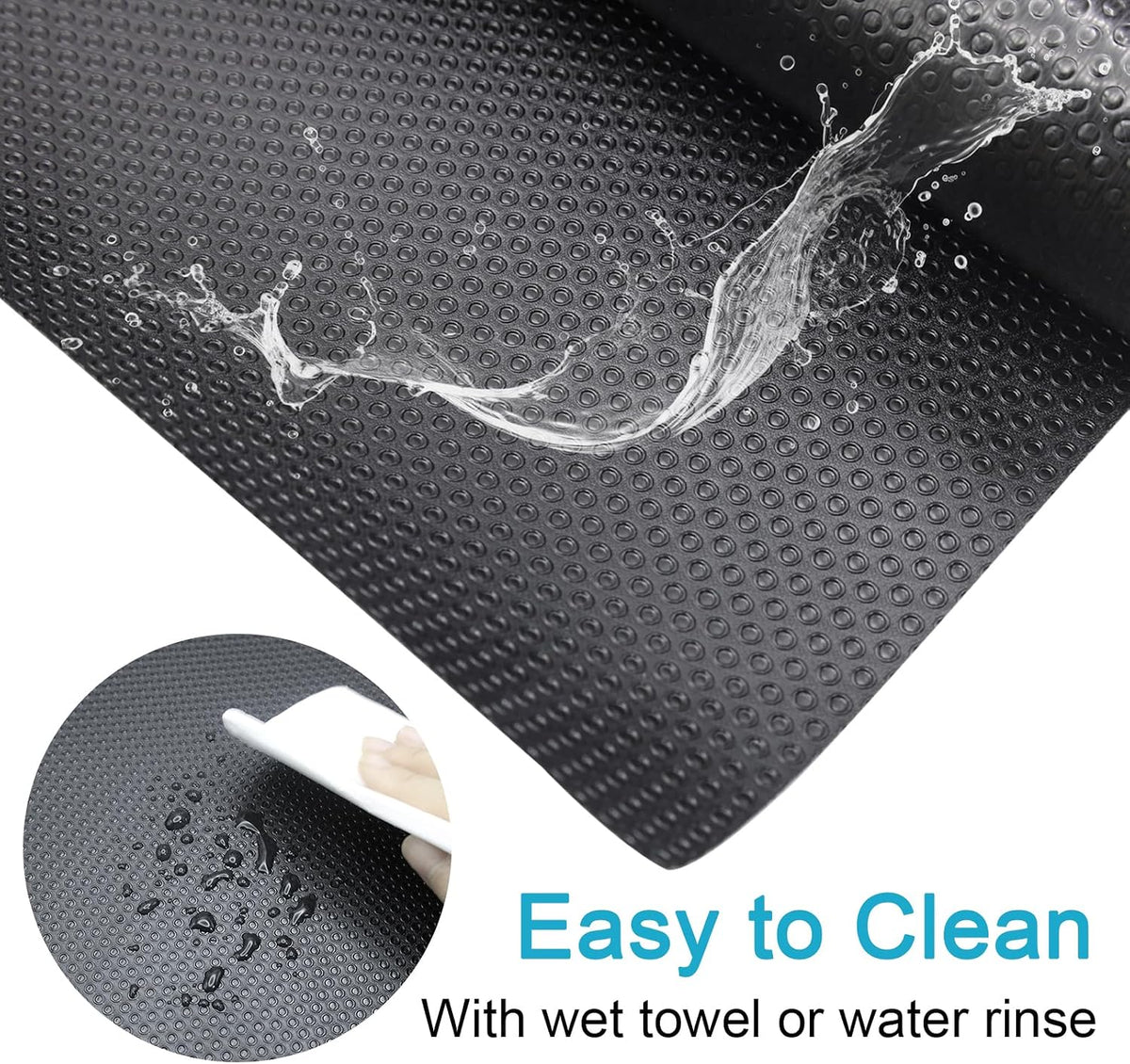 Reptile Carpet Bedding, 17.7 x 78.7 Inches Cuttable Reptile Terrarium Substrate Liner, Bearded Dragon Tank Accessories, Reptile Tank Mat for Leopard Gecko, Lizard, Snake and Tortoise, Black
