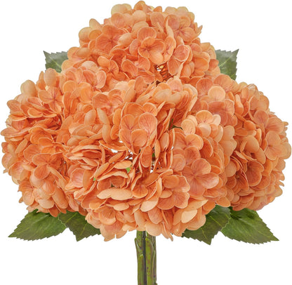 4 Pcs Artificial Hydrangea Silk Flowers with Stems, 19.7" Blue Faux Hydrangeas Bouquet, 240 Petals, Suitable for Shady Places & Waterproof Fake Flower for Indoor Wedding Home Decor