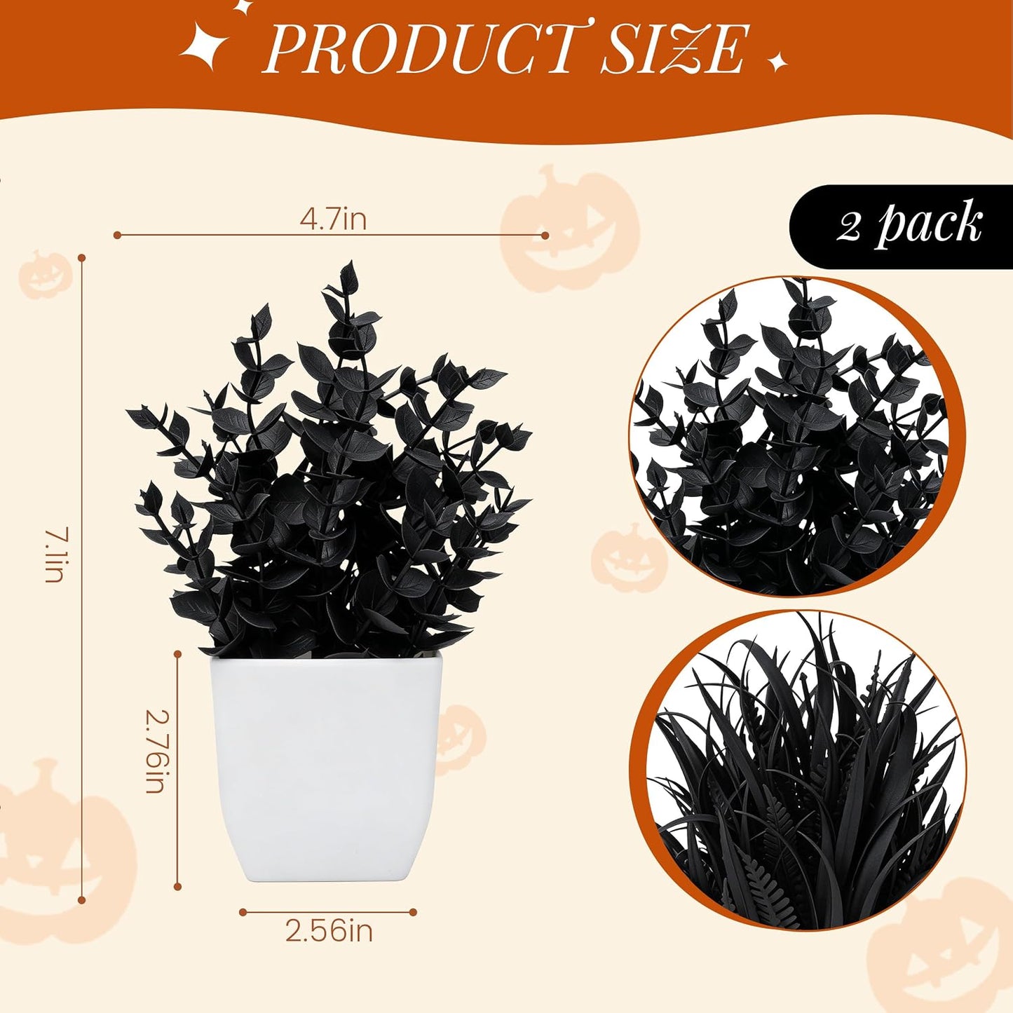 2 Pack Fake Plants Small Plants for Bathroom Office Decor | Mini cute faux plants, table desk home laundry room entryway decor, bathroom classroom decor, maintenance-free