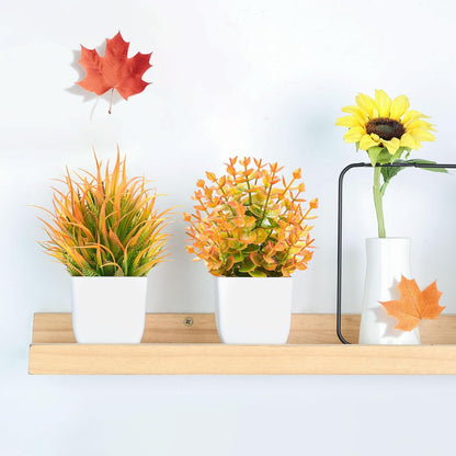 2 Pack Fake Plants Small Plants for Bathroom Office Decor | Mini cute faux plants, table desk home laundry room entryway decor, bathroom classroom decor, maintenance-free