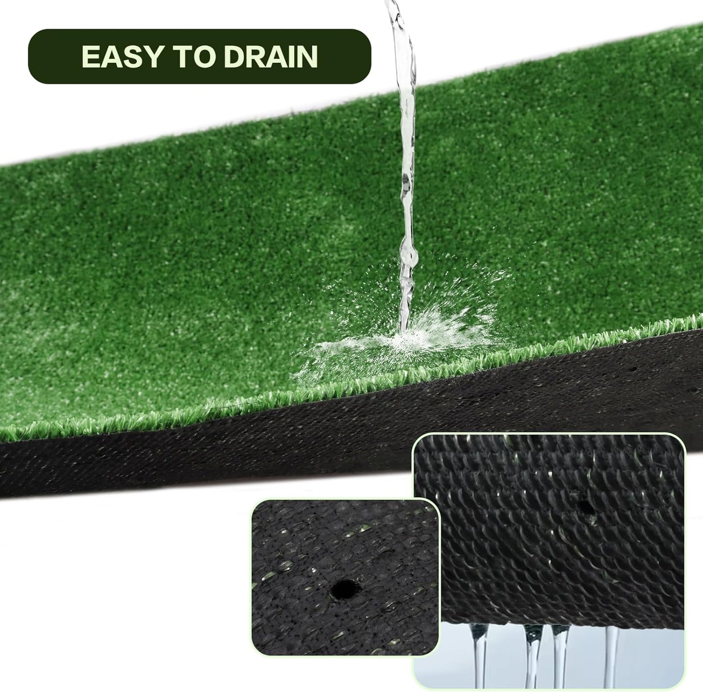 Artificial Grass Turf Lawn, 4FTx6FT Indoor Outdoor Garden Patio Landscape Synthetic Grass Mat Party Carpet, Fake Grass with Drainage Holes, Customized Sizes, Soft for Kids and Pets