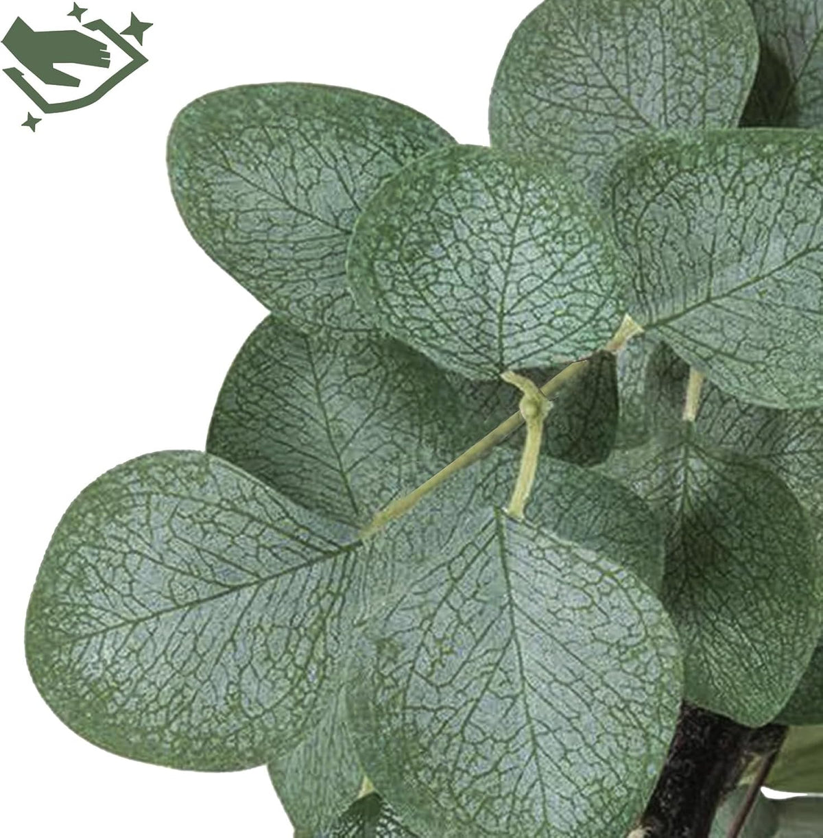 6FT Tall Fake Eucalyptus Plant, Green Silver Dollar Leaves Faux Tree, Artificial Eucalyptus Tree Potted Silk Faux Eucalyptus Tree for Home Office Livingroom Floor Decor Indoor (1, White, 6FT)