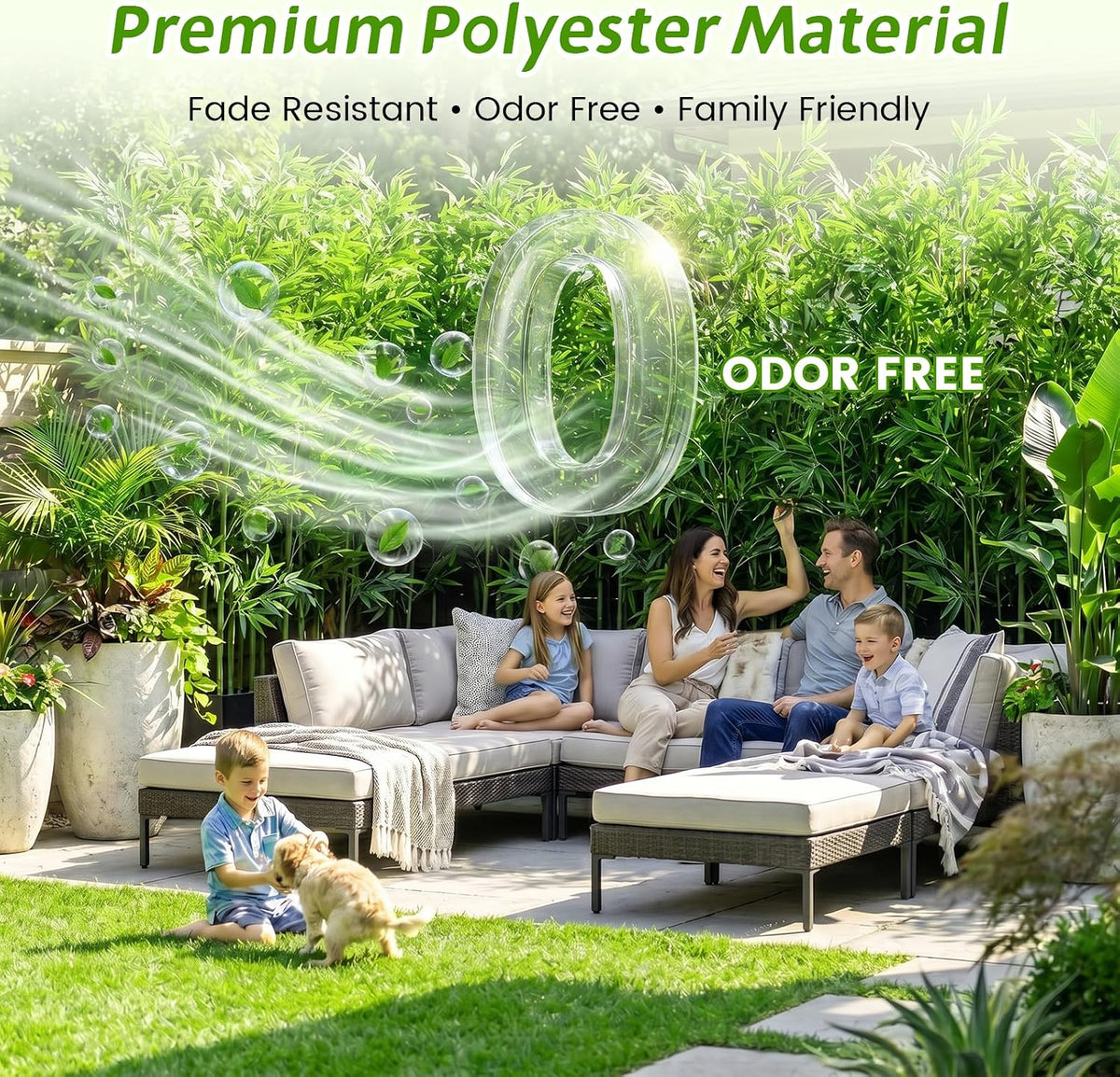 10 Pcs Outdoor Artificial Bamboo, 5ft Faux Privacy Screen Fake Bamboo