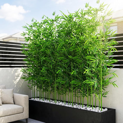 10 Pcs Outdoor Artificial Bamboo, 5ft Faux Privacy Screen Fake Bamboo