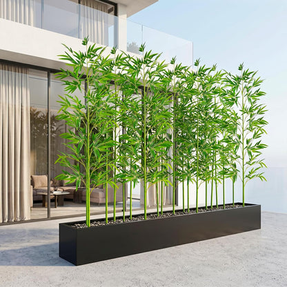 10 Pcs Outdoor Artificial Bamboo, 5ft Faux Privacy Screen Fake Bamboo
