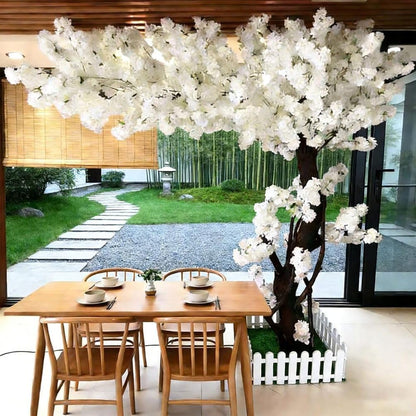 Japanese Artificial Cherry Blossom Tree Wishing Tree Handmade Shopping Wedding Party Indoor and Outdoor Decoration Artificial Cherry Blossom Tree,Pink,H3.9*L3.9ft