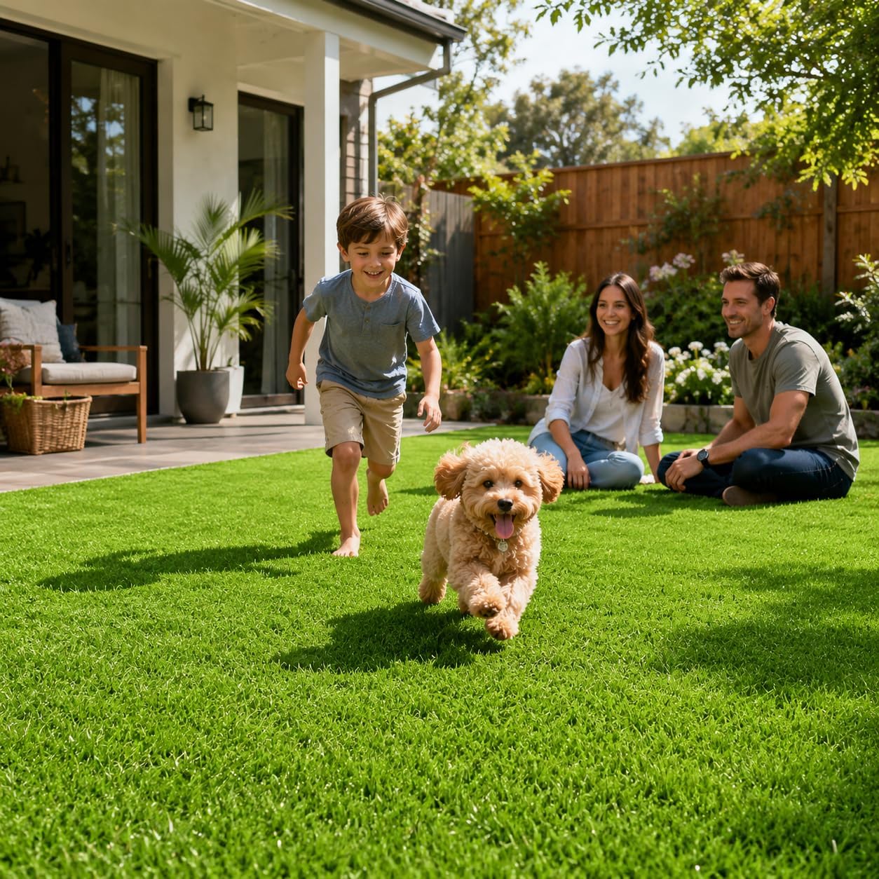 Artificial Grass Turf 0.7" Fake Grass 4FTX6FT Astroturf Rug Indoor Outdoor Grass Rugs for Patio with Drain Holes for Dogs Garden Lawn Landscape Balcony