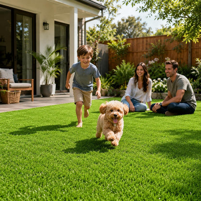Artificial Grass Turf 0.7" Fake Grass 4FTX6FT Astroturf Rug Indoor Outdoor Grass Rugs for Patio with Drain Holes for Dogs Garden Lawn Landscape Balcony