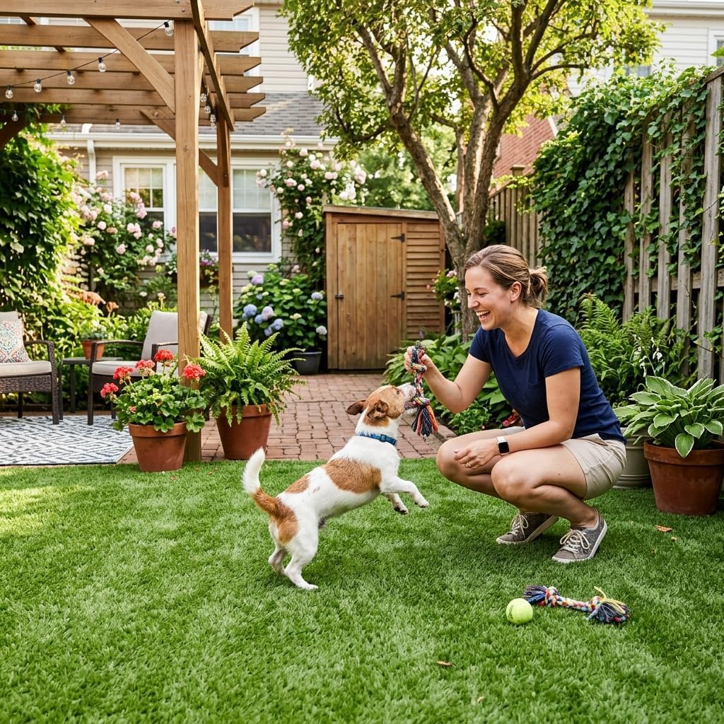 Artificial Grass Turf 0.7" Fake Grass 4FTX6FT Astroturf Rug Indoor Outdoor Grass Rugs for Patio with Drain Holes for Dogs Garden Lawn Landscape Balcony