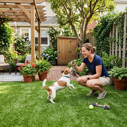 Artificial Grass Turf 0.7" Fake Grass 4FTX6FT Astroturf Rug Indoor Outdoor Grass Rugs for Patio with Drain Holes for Dogs Garden Lawn Landscape Balcony
