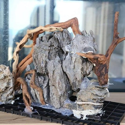 1 Pc Natural Driftwood for Aquarium, Reptile Branches Terrarium Wood Aquarium Trunk Driftwood Tree Fish Tank Log Decoration Plant Stump Clever Design(8-10Cm)
