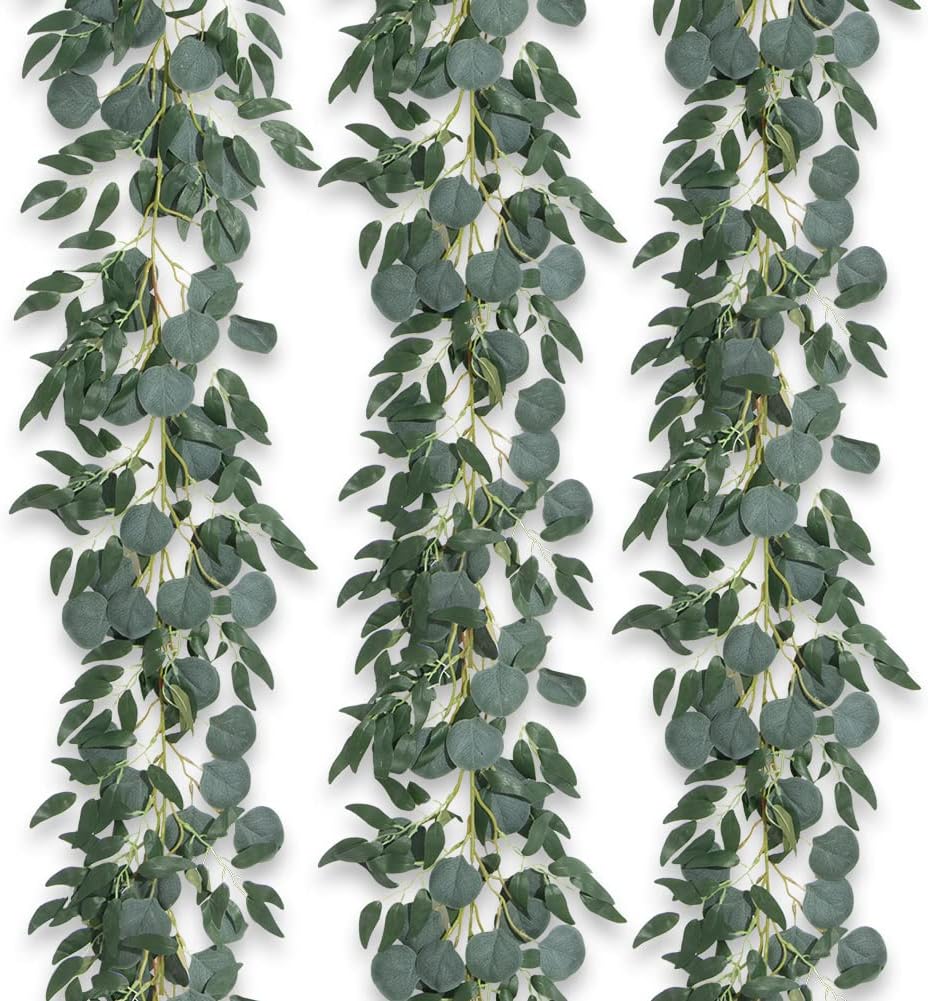 3Pcs Artificial Greenery Ivy Vines Kit, 6.5FT Odorless Silk Ivy Garland, Green Leaves Fake Hanging Plants, for Boho Decor, Home, Classroom, Wall, Party and Wedding Decoration