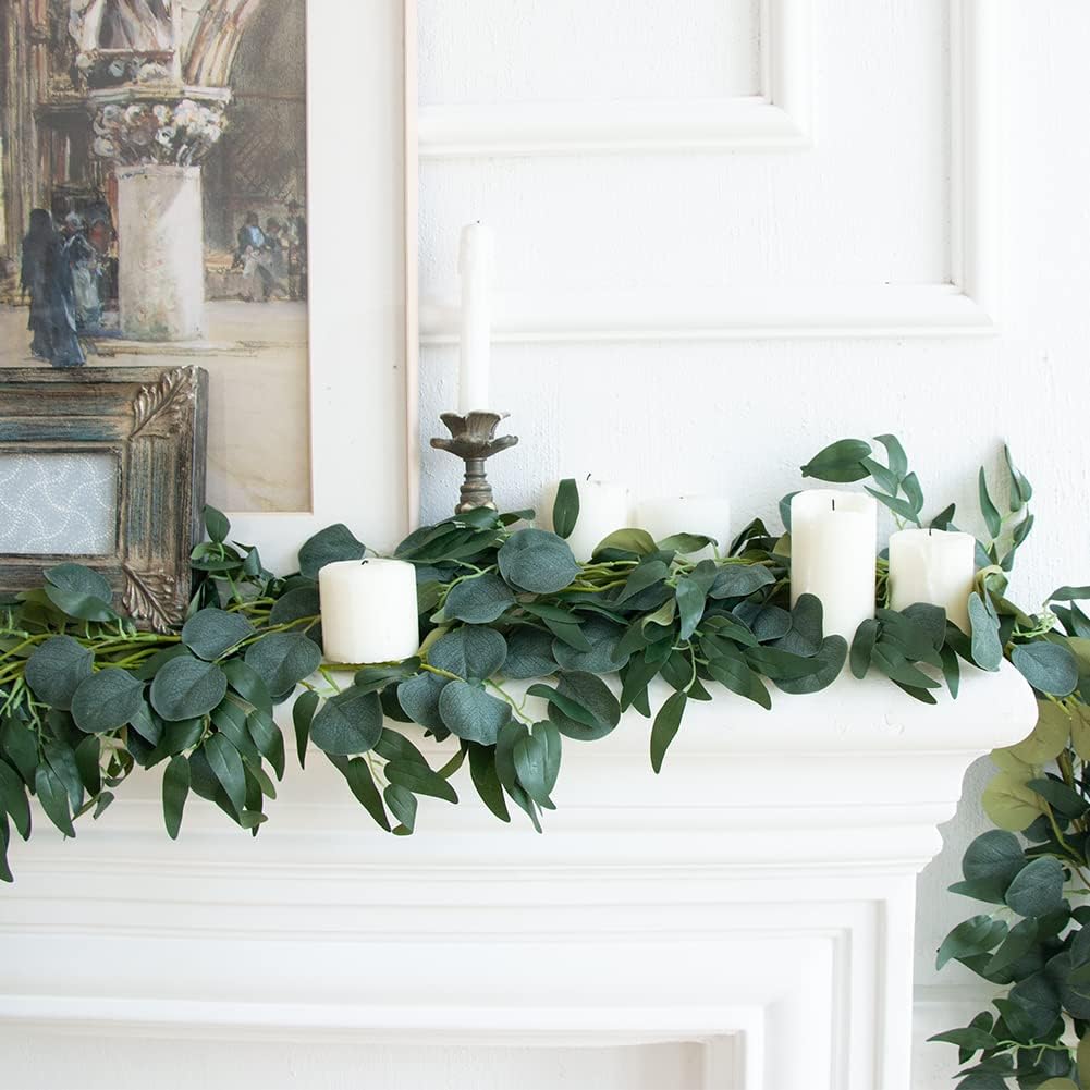 3Pcs Artificial Greenery Ivy Vines Kit, 6.5FT Odorless Silk Ivy Garland, Green Leaves Fake Hanging Plants, for Boho Decor, Home, Classroom, Wall, Party and Wedding Decoration