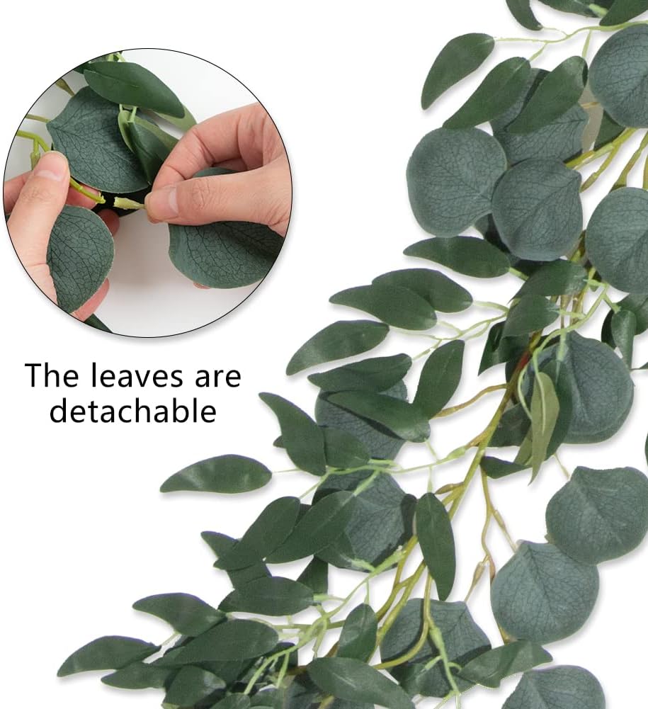 3Pcs Artificial Greenery Ivy Vines Kit, 6.5FT Odorless Silk Ivy Garland, Green Leaves Fake Hanging Plants, for Boho Decor, Home, Classroom, Wall, Party and Wedding Decoration