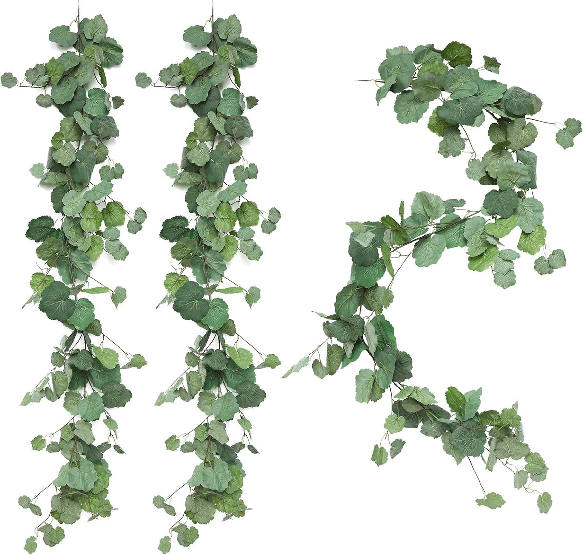 3Pcs Artificial Greenery Ivy Vines Kit, 6.5FT Odorless Silk Ivy Garland, Green Leaves Fake Hanging Plants, for Boho Decor, Home, Classroom, Wall, Party and Wedding Decoration