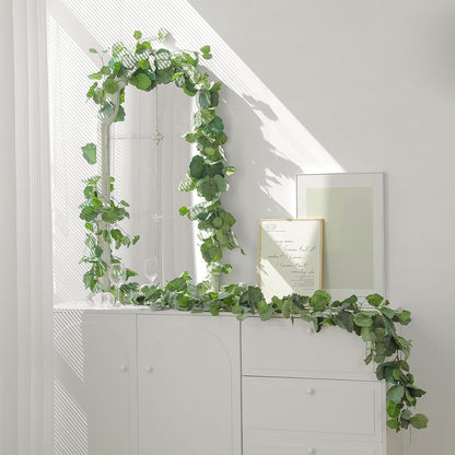 3Pcs Artificial Greenery Ivy Vines Kit, 6.5FT Odorless Silk Ivy Garland, Green Leaves Fake Hanging Plants, for Boho Decor, Home, Classroom, Wall, Party and Wedding Decoration