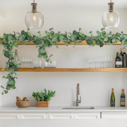3Pcs Artificial Greenery Ivy Vines Kit, 6.5FT Odorless Silk Ivy Garland, Green Leaves Fake Hanging Plants, for Boho Decor, Home, Classroom, Wall, Party and Wedding Decoration