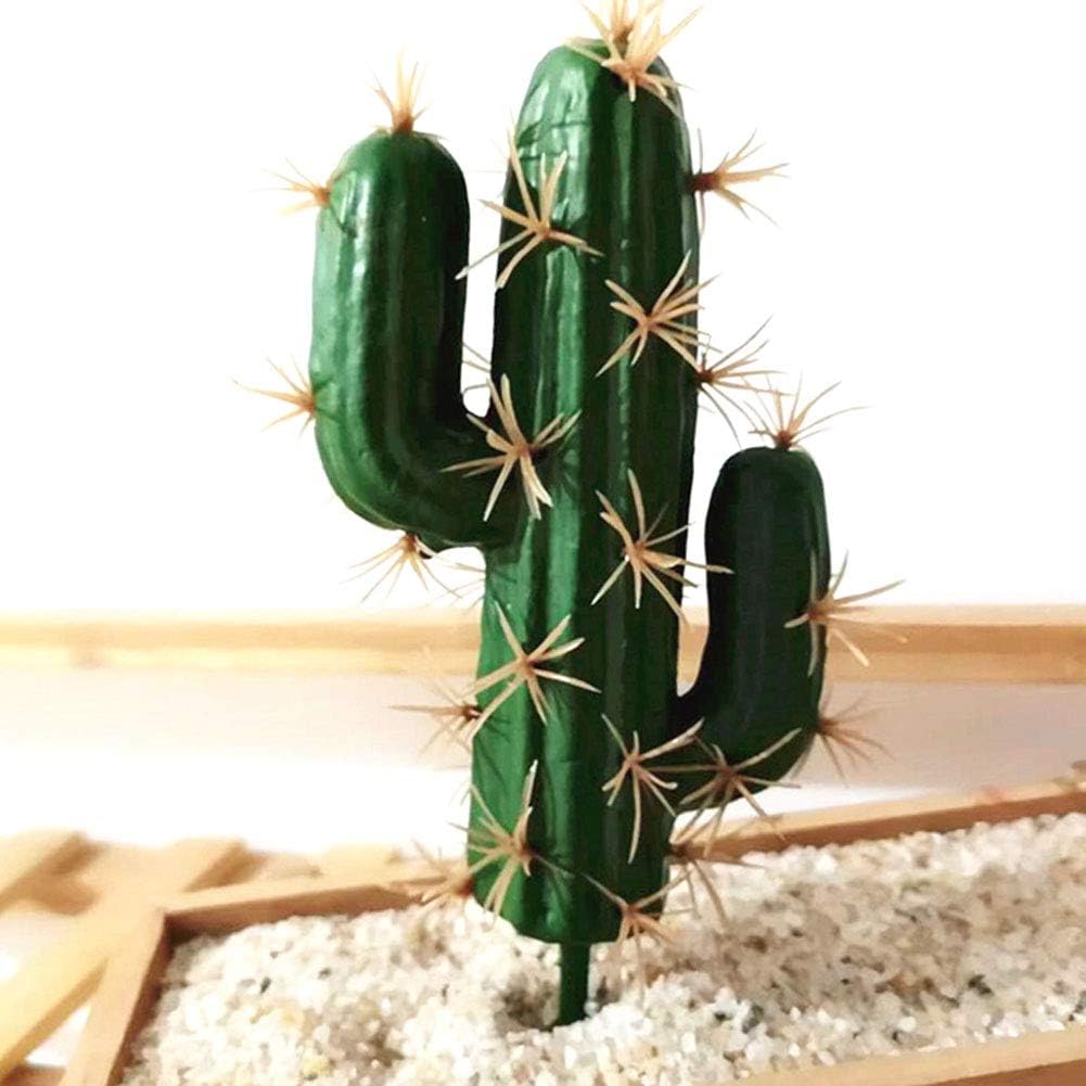 Artificial Cactus Decor Faux Cactus Plant Fake Succulents Plants Artificial Cacti 4 Pieces Unpotted Indoor Home Décor Fake Cactus Stems
